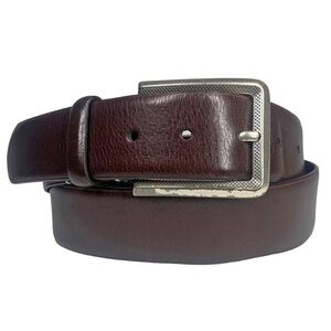 MEZLAN Belt Sz. 34 Genuine Leather Brown 1.5" Width Made in SPAIN #B1305